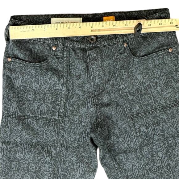Pilcro and the Letterpress Black White Brocade Stretch Skinny Jeans Size 27 - Picture 8 of 10